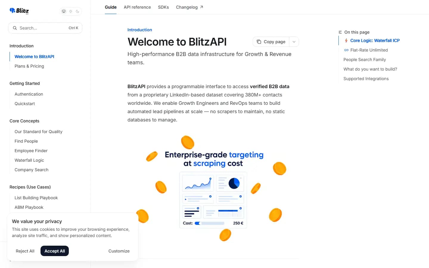 BlitzAPI public homepage