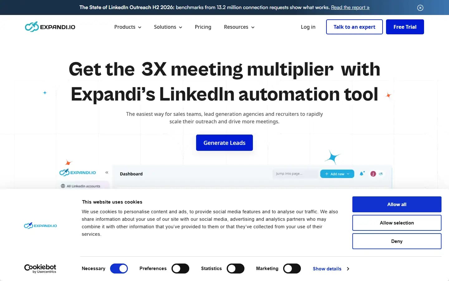 Expandi public homepage