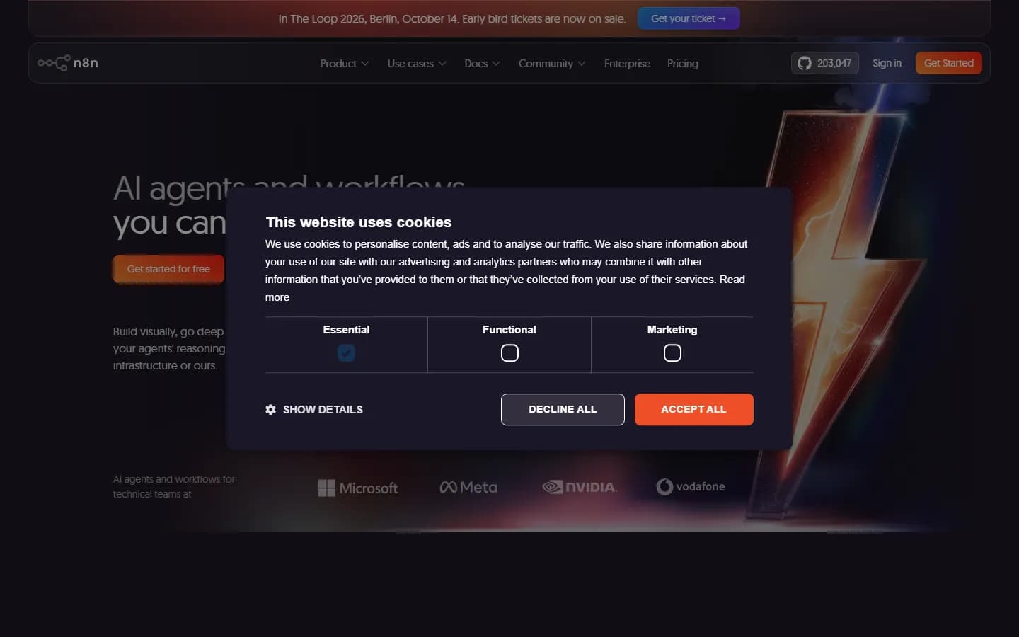 n8n public homepage