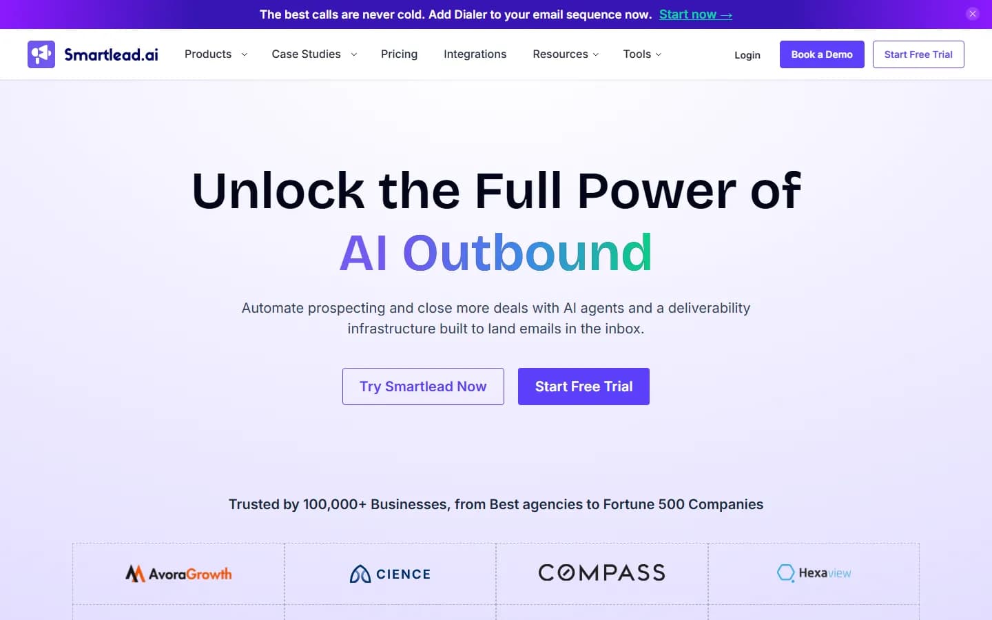 Smartlead public homepage